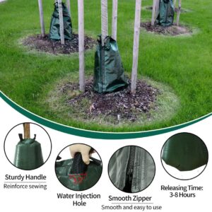 20 Gallon Tree Watering Bags, 6 Pack Slow Release Watering Bag with Zipper, Premium PE Drip Irrigation System for Trees, Reusable, 3-8 Hours Releasing Time