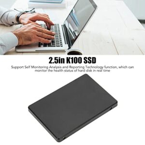 Xunn 2.5in K100 SSD, 3D TLC Flash Type 6Gbs SSD 4 Maximum Channels Gen III for Notebook Computer for Computer 128GB