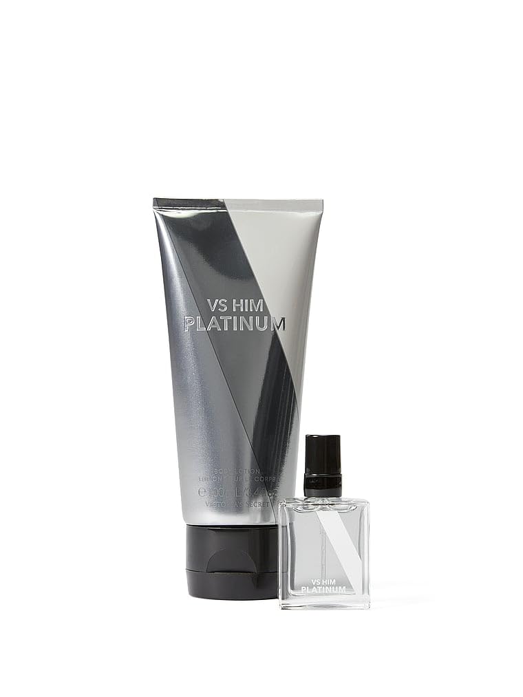 Victoria's Secret Platinum Mini Fragrance Duo Gift Set: Mini Cologne & Travel Lotion