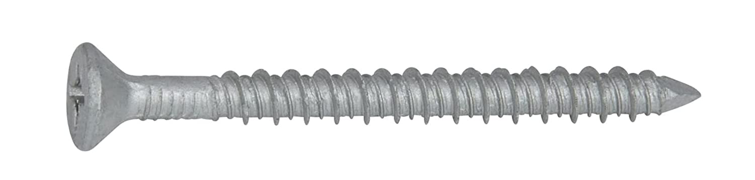 CONFAST 3/16" x 1-1/4" Concrete Screws 410 Stainless Steel Phillips Flat Countersunk with Concrete Drill Bit for Anchoring to Masonry, Block or Brick (50 per Box)