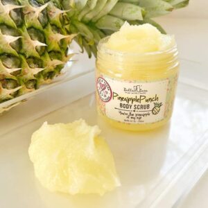 Bella & Bear Pineapple Body Scrub Exfoliator - Vegan Travel Size (3.4oz)