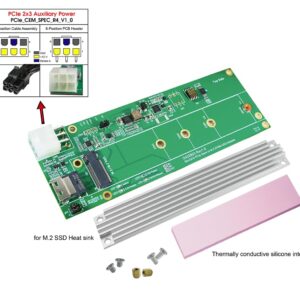 Micro SATA Cables | SlimSAS 4i PCIe 4.0 M.2 NVMe SSD Adapter