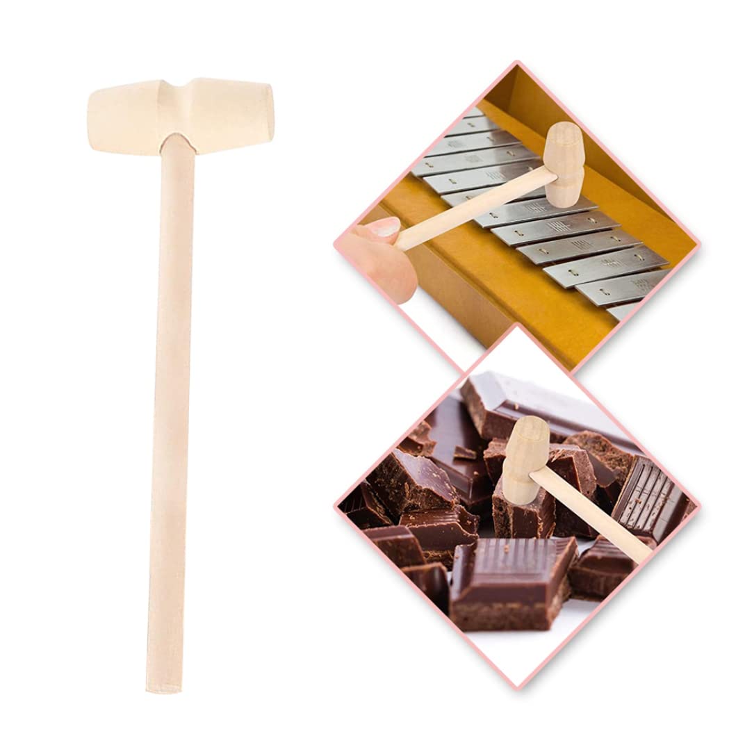 Gcroet Mini Wooden Hammer Seafood Shellfish Dessert Making Mallet Mini Educational Toy Mallet for Chocolate Jewelry Craft 30PCS Mini Wooden Hammer,Wooden Crab Mallet,Seafood Shellfish Hammers,Dessert