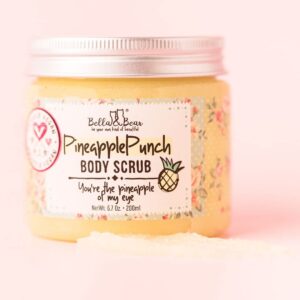 Bella & Bear Pineapple Body Scrub Exfoliator - Vegan Travel Size (3.4oz)