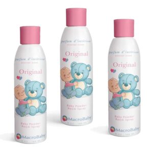 air freshener - macrobaby, baby room spray, baby powder spray scent, air freshener, | 6oz | 198ml (pack of 3)