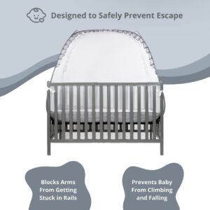 Brite Life Baby Safety Crib Tent - Premium Pop up Set up - Waterproof Mattress Crib Cover - Nursery Mosquito Net - See Through Mesh Crib Net - Protect from Insects & Pet - (51x27x55 inches)