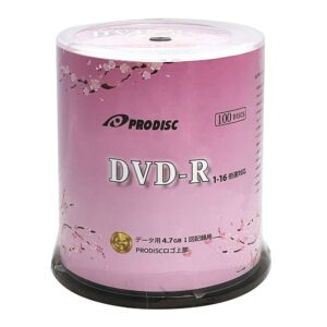 prodisc dvd-r 16x 4.7gb logo blank data video movie recordable media – 100 discs (japanese limited edition)