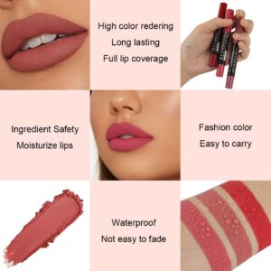 BINGBRUSH 3 Colors Moisture Smooth Lipstick Pack Set, Matte Color Stick Ultimate Lip Crayon for Makeup Collection - Nourishing Waterproof Velvet Lipgloss Lip Stain (13#,15#,16#)