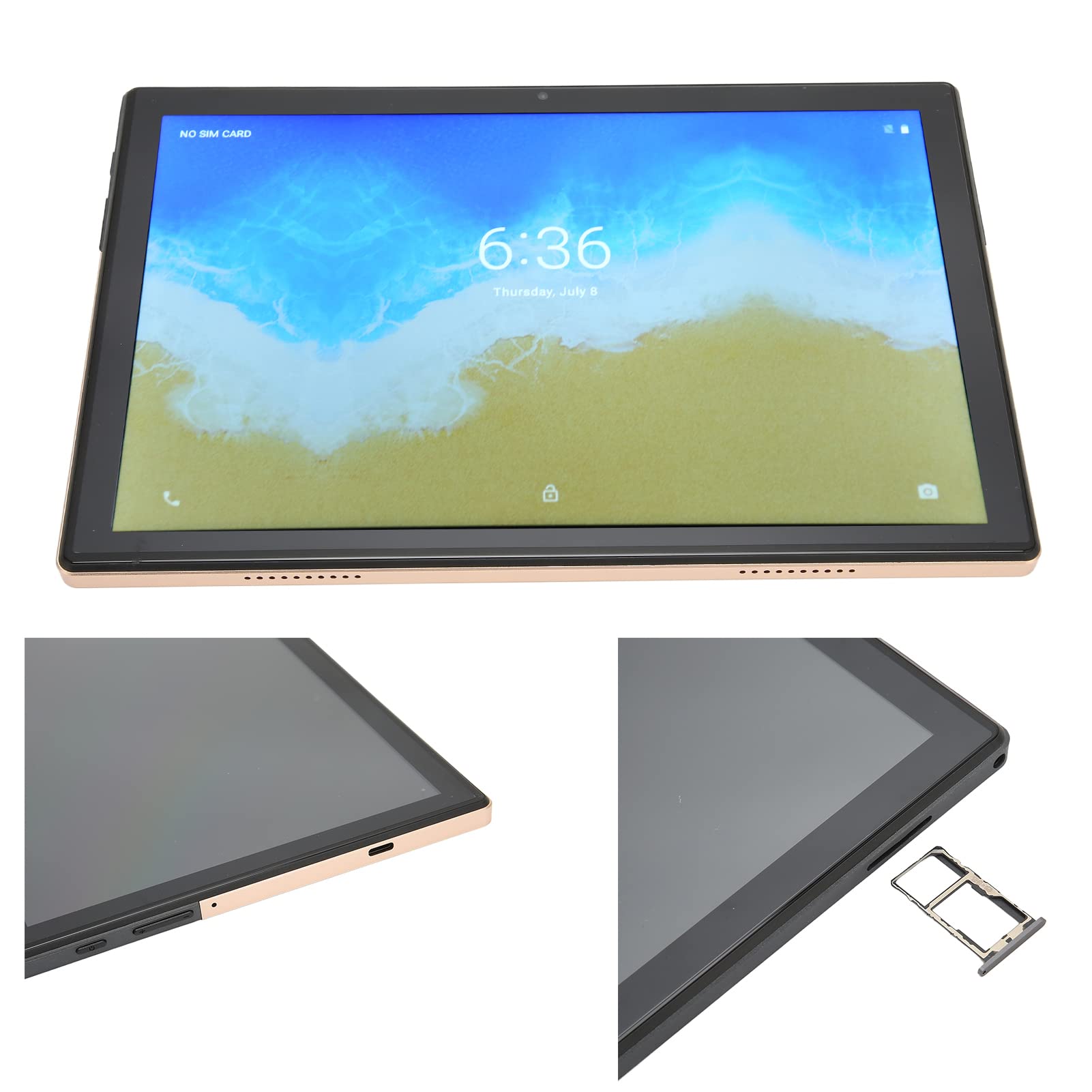 Pasamer Tablet 10. inch Tablet 128G ROM for Reading for Kids US Plug