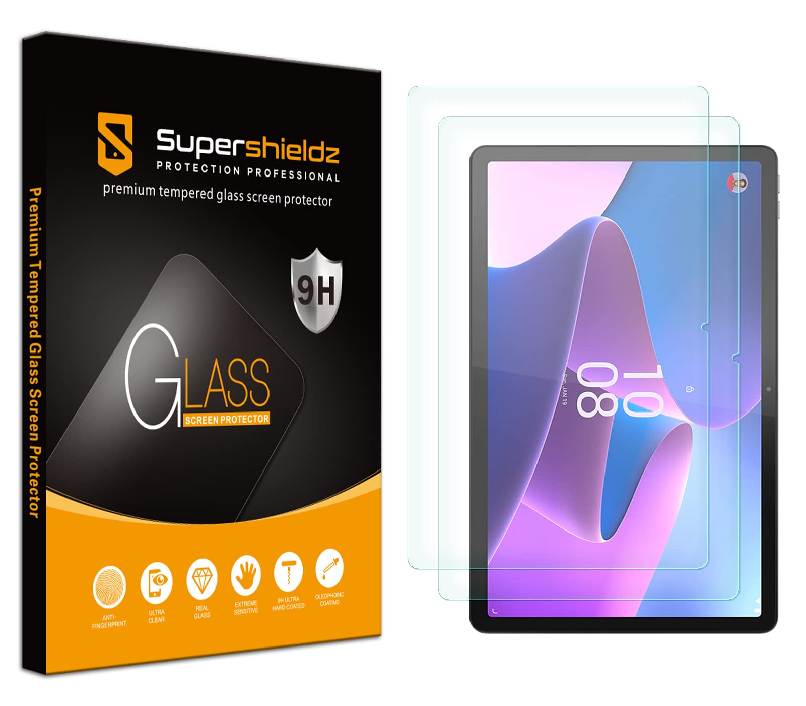 Supershieldz (2 Pack) Designed for Lenovo Tab P11 Pro (2nd Gen) 11.2-inch Screen Protector, (Tempered Glass) Anti Scratch, Bubble Free