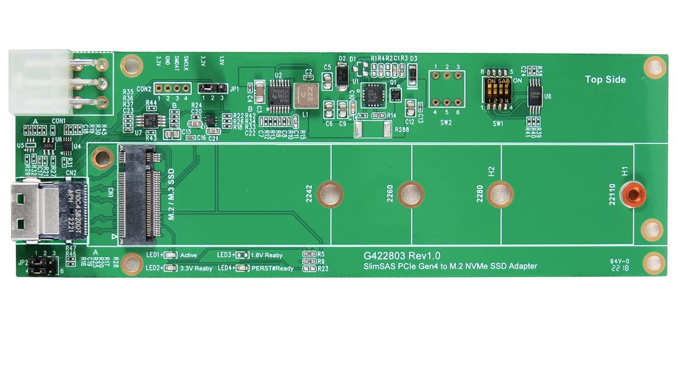 Micro SATA Cables | SlimSAS 4i PCIe 4.0 M.2 NVMe SSD Adapter