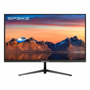 spekz 24 inch computer monitor, fhd pc monitors 1920 x 1080p ips display 75hz, hdmi, vga, 5ms response time, 75 x 75 mm mountable, frameless (em-024)