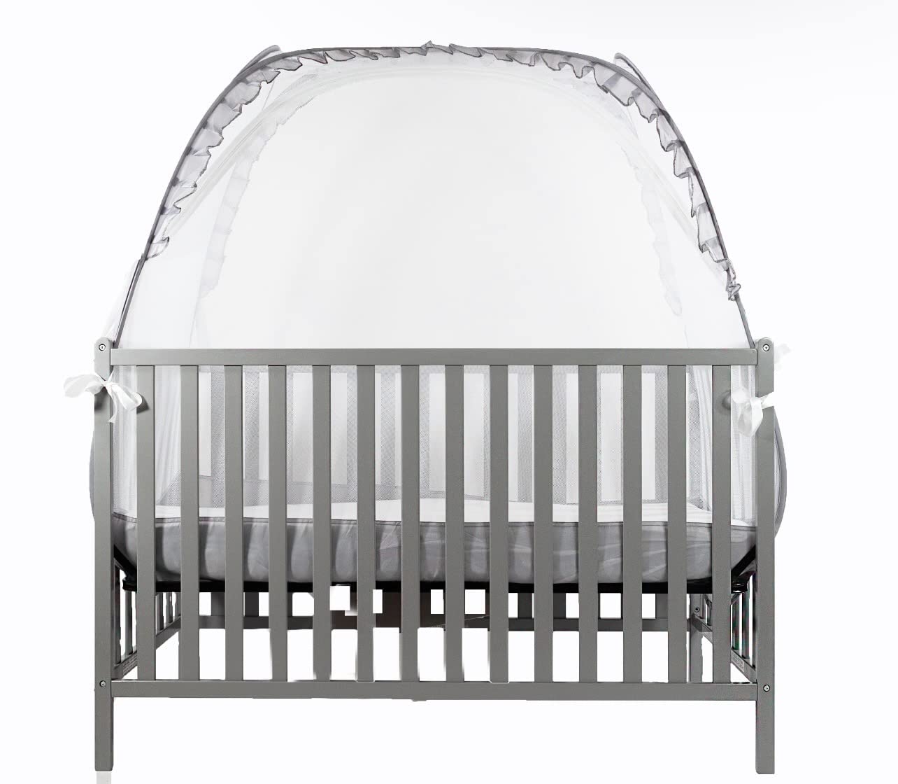 Brite Life Baby Safety Crib Tent - Premium Pop up Set up - Waterproof Mattress Crib Cover - Nursery Mosquito Net - See Through Mesh Crib Net - Protect from Insects & Pet - (51x27x55 inches)