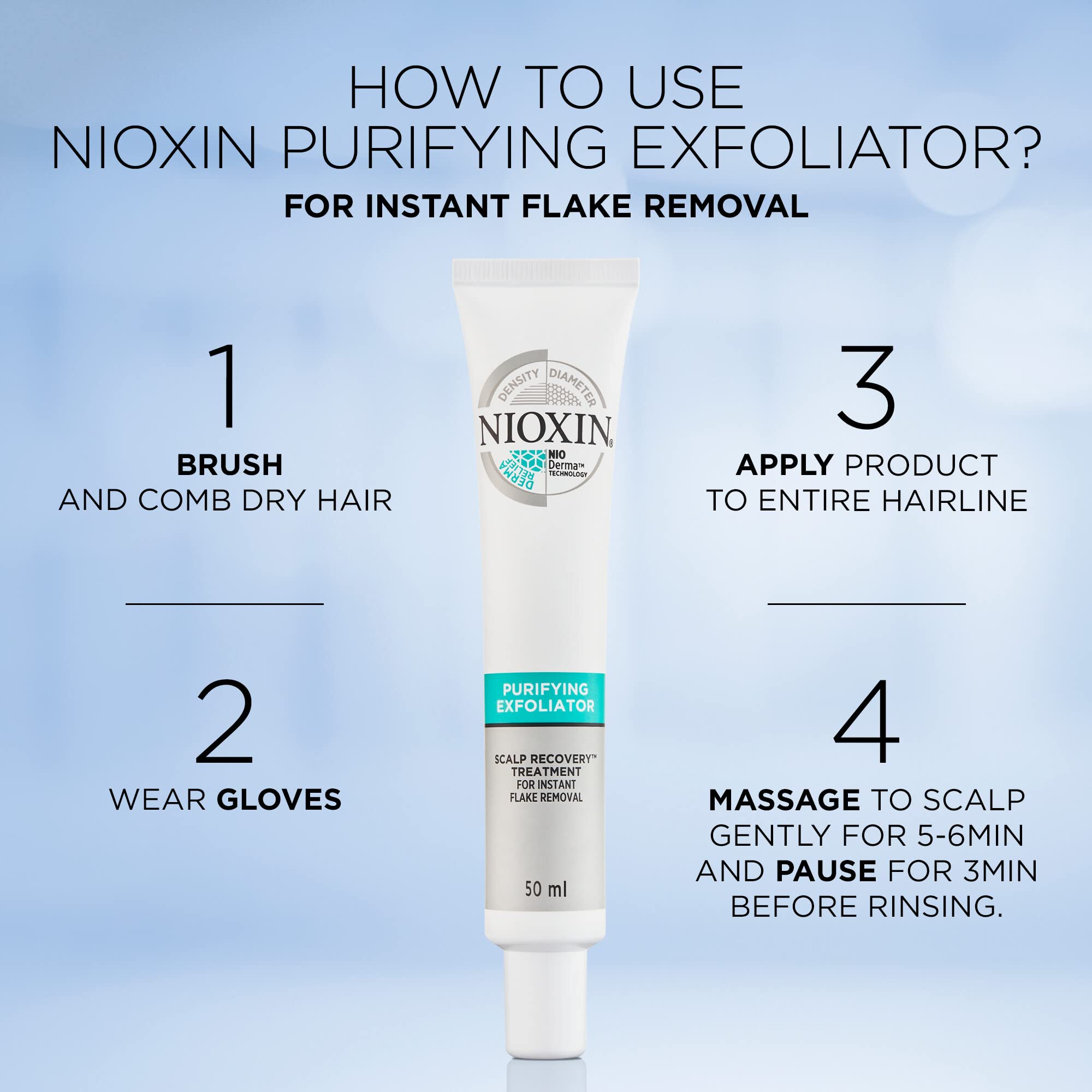 Nioxin Scalp Recovery Purifying Exfoliator, Scalp Exfoliator Dandruff Treatment, 1.7 oz