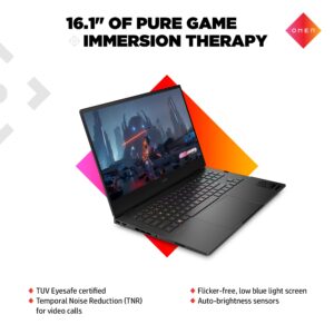 2022 HP Omen 16.1'' Laptop Intel i7-12700H 14-Core 32GB DDR5 1TB NVMe SSD NVIDIA GeForce RTX 3060 6GB 4-Zone RGB Backlit KB Thunderbolt 4 WiFi 6E Win 11 Pro w/RATZK 32GB USB, Shadow Black,(16T-K000)