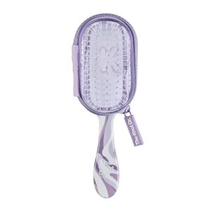 the knot dr. hair brush by conair - detangling hair brush - travel brush - wet brush - removes knots and tangles in wet or dry hair - purple