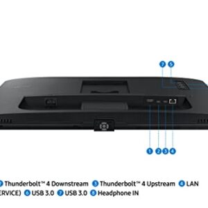 SAMSUNG 27-Inch ViewFinity S8 Series 4K UHD High Resolution Monitor, IPS Panel, 60Hz, Thunderbolt 4, HDR 10+, Built-In Speakers, Height Adjustable Stand, S27B804TGN, 2022, Black