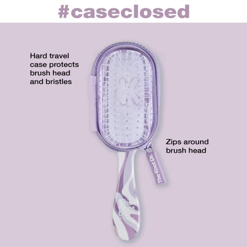 The Knot Dr. hair brush by Conair - Detangling hair brush - Travel Brush - wet brush - Removes Knots and Tangles in wet or dry hair - Purple