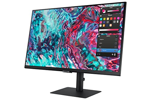 SAMSUNG 27-Inch ViewFinity S8 Series 4K UHD High Resolution Monitor, IPS Panel, 60Hz, Thunderbolt 4, HDR 10+, Built-In Speakers, Height Adjustable Stand, S27B804TGN, 2022, Black