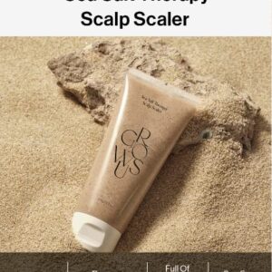 GROWUS Sea Salt Therapy Scalp Scaler - Salicylic Acid, Niacinamide, Dexpanthenol, Exfoliating, Deep Cleansing, Free from Paraben and Sulfate, 2 in 1 Shampoo for Itchy and Oily Scalp (8.8 Oz / 250g)