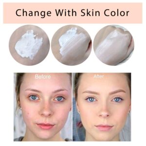 TLM Colour Changing Foundation, 2Pack Flawless Color Changing Foundation Makeup Base Moisturizing Liquid Foundation for Women, Concealer Cover, Girls SPF15, Sunscreen, Non-Greasy,Long Lasting