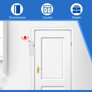 16 Pieces Door Window Alarm for Home Security Bulk Wireless Door Window Alarm Sensors Anti Theft Window Security Alarm Burglar Alarm for Kids Safety, Doorbell, Office, House Security Protection