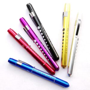 Bluelans Pen Light with Pupil Gauge LED Penlight for Nurses Doctors, Reusable Medical Penlight for Nursing Students Doctors Green