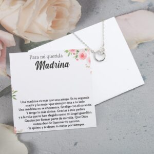 TGBJE Godmother Gift Godmother Necklace Madrina Gift Godfather Gift Religious Baptism Gift Thank You Gift For Godparents (Una Madrina ne)