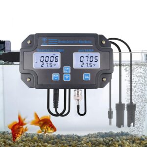 Smart Water Quality Tester, 6-in-1 WiFi pH Meter Monitor pH/EC/TDS/Salinity/SG/Temperature Tester with Easy Calibration 24Hrs Online APP Monitoring for Hydroponics, Aquariums, Saltwater & Seawater