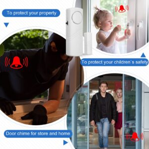 16 Pieces Door Window Alarm for Home Security Bulk Wireless Door Window Alarm Sensors Anti Theft Window Security Alarm Burglar Alarm for Kids Safety, Doorbell, Office, House Security Protection