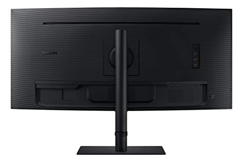 SAMSUNG 34” ViewFinity S65UA Series Ultrawide QHD Curved Monitor, HDR10, 100Hz, 350 nit, USB- C, Adjustable Stand, Intelligent Eye Care, LS34A650UBNXGO, Black