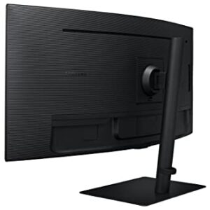 SAMSUNG 34” ViewFinity S65UA Series Ultrawide QHD Curved Monitor, HDR10, 100Hz, 350 nit, USB- C, Adjustable Stand, Intelligent Eye Care, LS34A650UBNXGO, Black