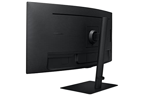 SAMSUNG 34” ViewFinity S65UA Series Ultrawide QHD Curved Monitor, HDR10, 100Hz, 350 nit, USB- C, Adjustable Stand, Intelligent Eye Care, LS34A650UBNXGO, Black