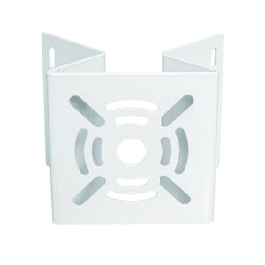 Medium Size External Corner Wall Mount Iron Plate Vertical Bracket for PTZ CCTV Surveillance Camera Metal Holder White