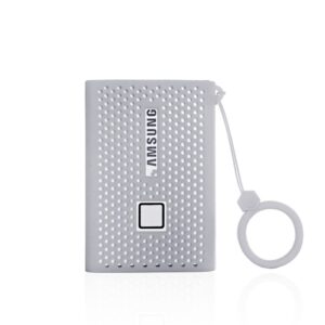 portable ssd external solid state drives silicone protective cover designed for samsung t7 (silver)