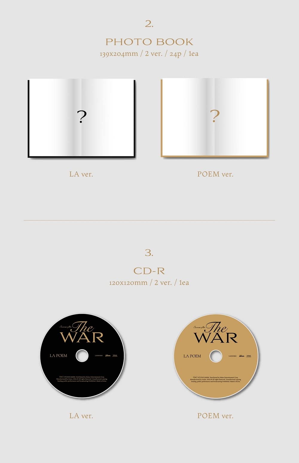 LA Poem - Single Album The WAR CD (Random ver.)