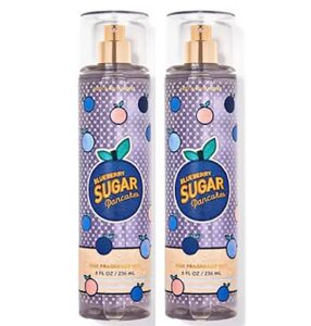 bath & body works bath and body works blueberry sugar pancakes fine fragrance mist - value pack lot of 2 (blueberry sugar pancakes), 4 ounce (pack of 2), 8.0 fluid_ounces