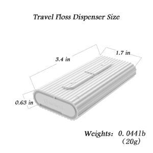 Holy rose Portable Dental Floss Picks Dispenser 2Box,Travel Floss Storage Case with Adult Toothpicks Flosser Sticks 80 Count,Portable Floss Case for Oral Care Teeth Cleaning Perfect Tool (Whit)