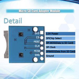 10pcs Micro SD SDHC TF Card Adapter Reader Module with SPI Interface Level Conversion Chip Compatible for Arduino Raspberry PI