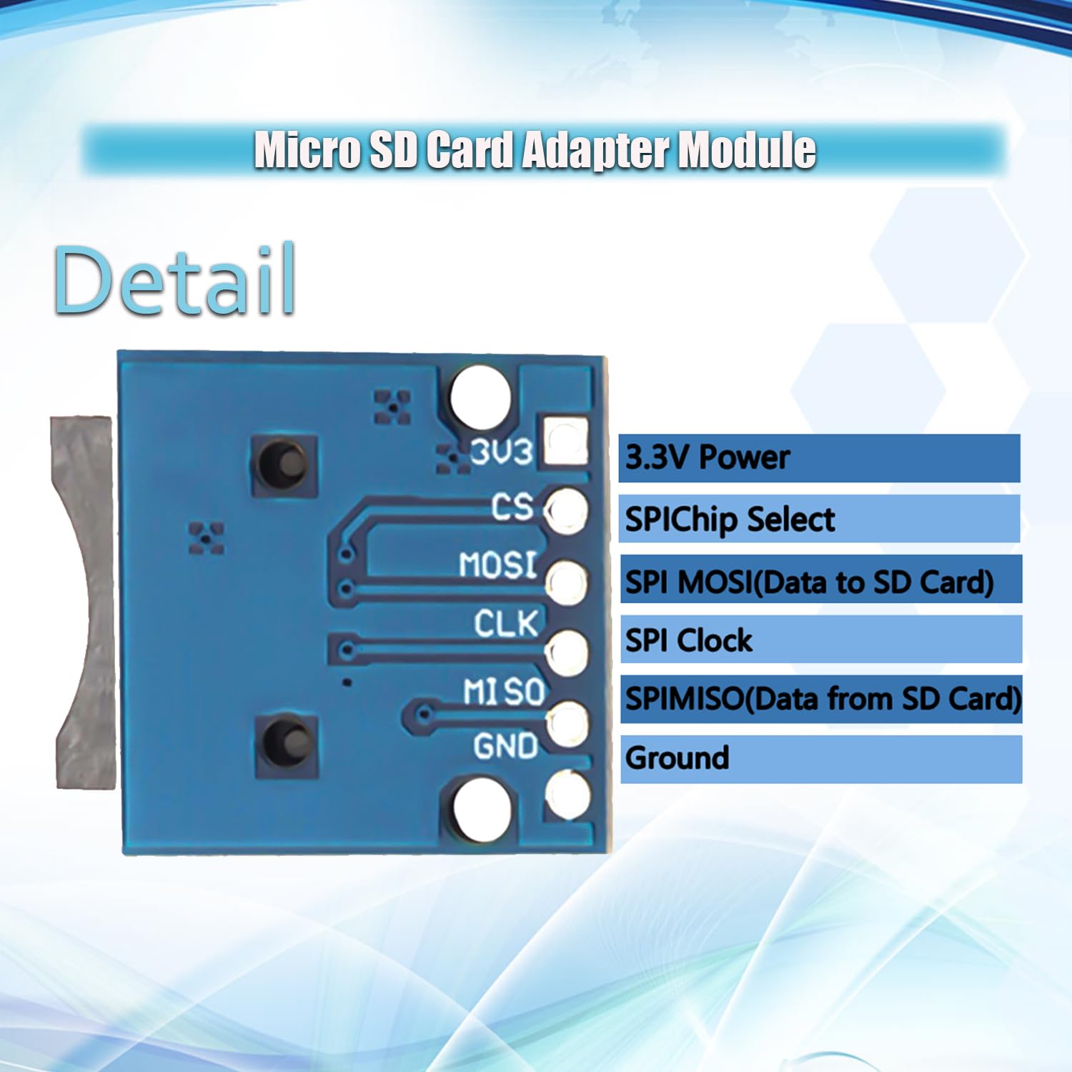 10pcs Micro SD SDHC TF Card Adapter Reader Module with SPI Interface Level Conversion Chip Compatible for Arduino Raspberry PI