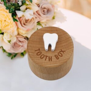 free-space Tooth Fairy Box 3D Carved Wooden Box Souvenir Dropped Tooth Keepsake Storage Box Gift for Boy or Girl (Tooth Fairy Box)