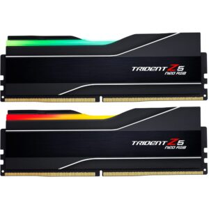 G.SKILL Trident Z5 Neo RGB Series (AMD Expo) DDR5 RAM 32GB (2x16GB) 5600MT/s CL28-34-34-89 1.35V Desktop Computer Memory UDIMM - Matte Black (F5-5600J2834F16GX2-TZ5NR)