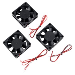 FYSETC 3D Printer Parts Vorn 2.4 R2 Fan 6020 Bottom Cooling Fan 24V 60x60x20mm Hydraulic Bearing Brushless Fan with Cable 400mm High Wind Speed Compatible with Vorn 2.4 R2 - Pack of 3