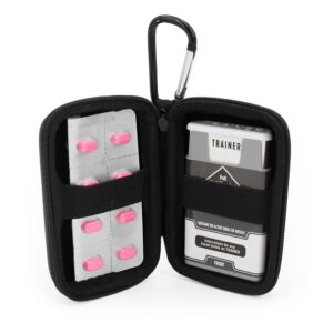 casematix protective carrying case compatible with two auvi q epipen injectors or allergy supplies, includes case only