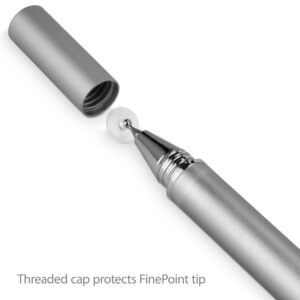 BoxWave Stylus Pen Compatible with Apple iPhone 14 Pro Max - FineTouch Capacitive Stylus, Super Precise Stylus Pen for Apple iPhone 14 Pro Max - Metallic Silver