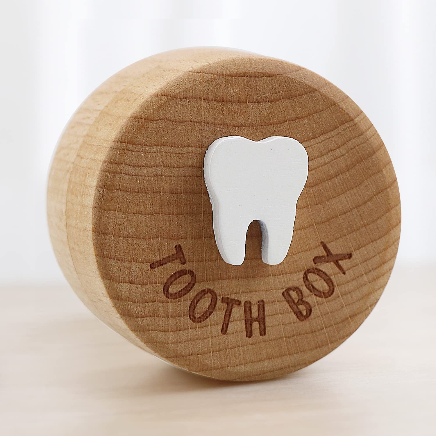 free-space Tooth Fairy Box 3D Carved Wooden Box Souvenir Dropped Tooth Keepsake Storage Box Gift for Boy or Girl (Tooth Fairy Box)