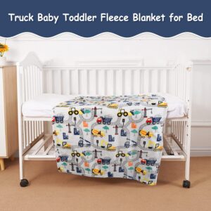 Softan Truck Blanket for Babies, Kids Throw Blanket for Boys and Girls Soft Cozy Flannel, Cute Truck Blanket for Sofa Couch Bed, Soft Plush Warm Receiving for Newborns, 30x40 Inch