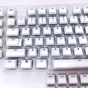 wj forG915 Full Set of 109/87 Keycaps Replacement G915/G913/G815/G813 TKL RGB Gaming Mechanical Keyboard (109 Keys White G915)