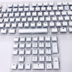 wj forG915 Full Set of 109/87 Keycaps Replacement G915/G913/G815/G813 TKL RGB Gaming Mechanical Keyboard (109 Keys White G915)