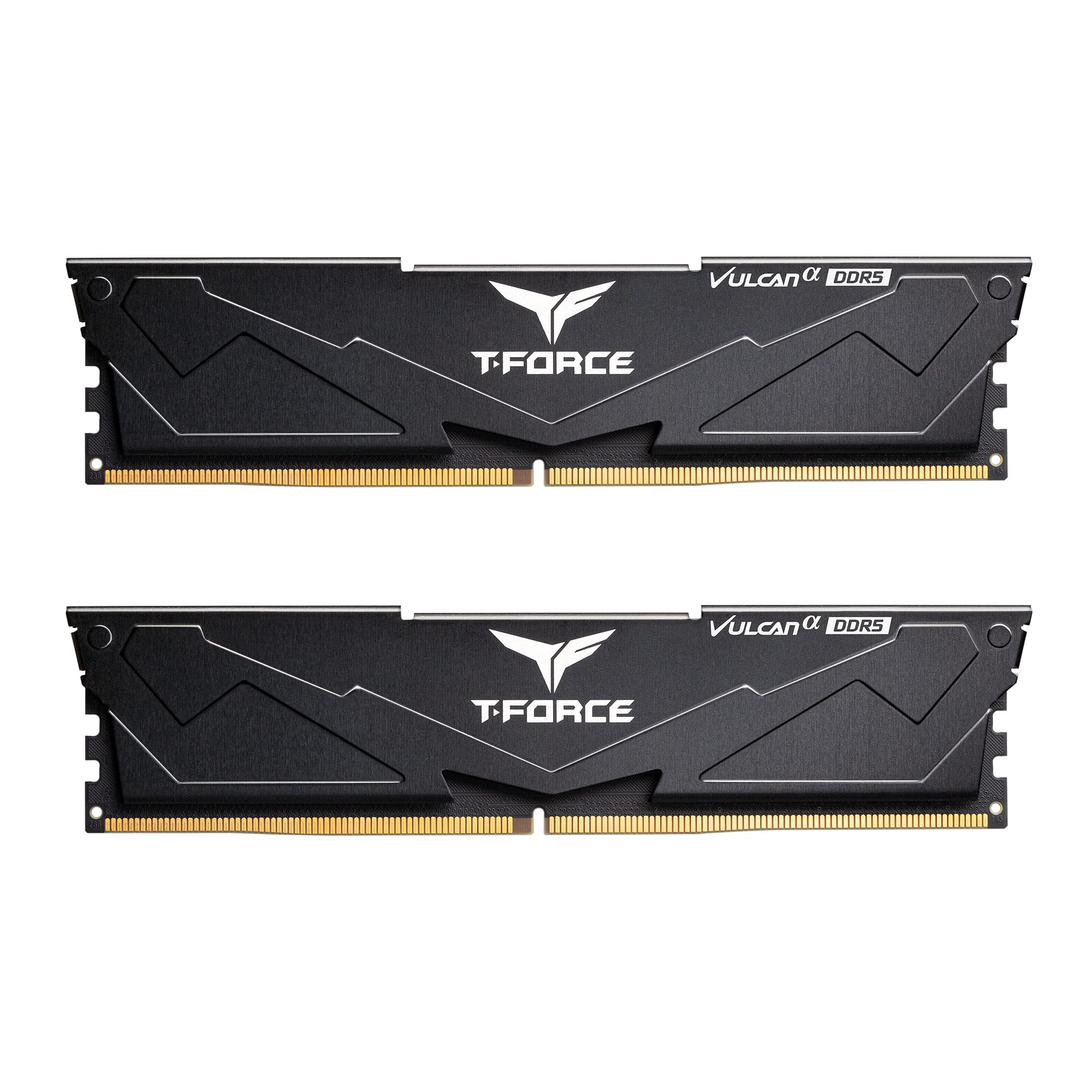 TEAMGROUP T-Force Vulcan Alpha DDR5 Ram 32GB Kit (2x16GB) 6000MHz (PC5-48000) CL38 Desktop Memory Module Ram (Black) AMD Optimized Memory - FLABD532G6000HC38ADC01